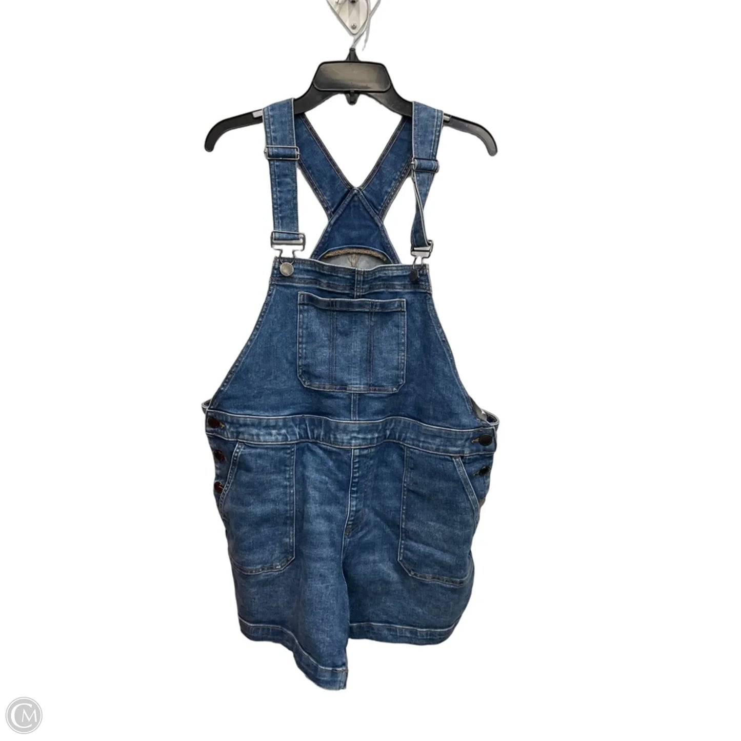 Shortalls By Lane Bryant In Blue Denim, Size: Xxl