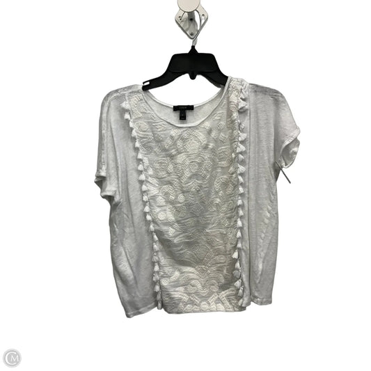 Top Short Sleeve By J. Crew In White, Size: M