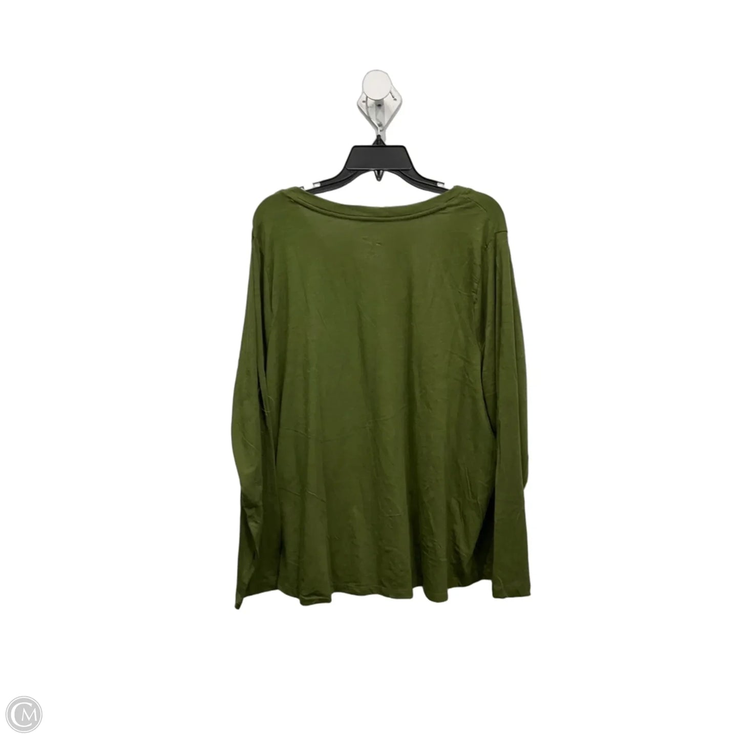 Top Long Sleeve Basic By Terra & Sky In Green, Size: 3x