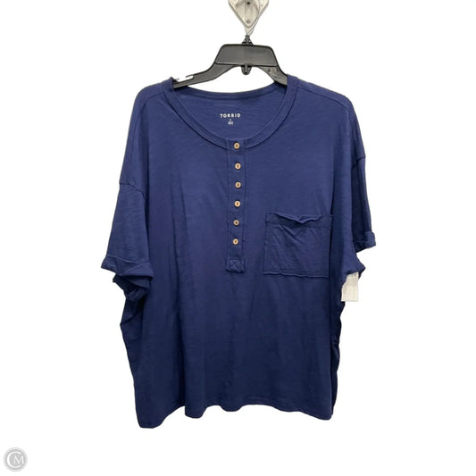 Top Short Sleeve By Torrid In Blue, Size: 1x