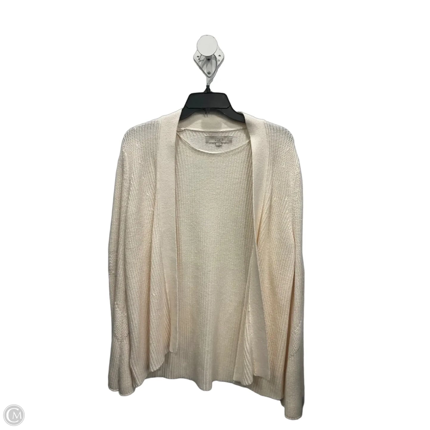 Cardigan By Loft In Cream, Size: L