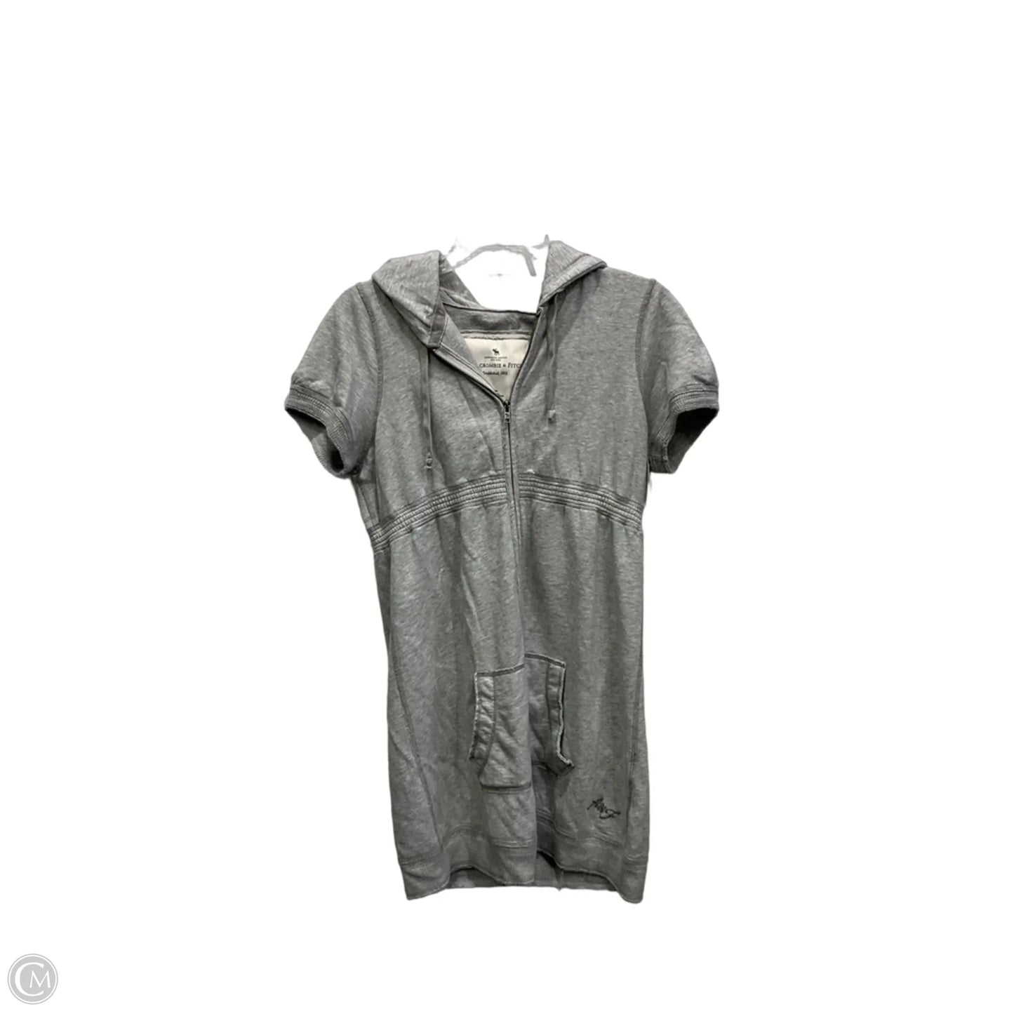 Athletic Jacket By Abercrombie And Fitch In Grey, Size: L