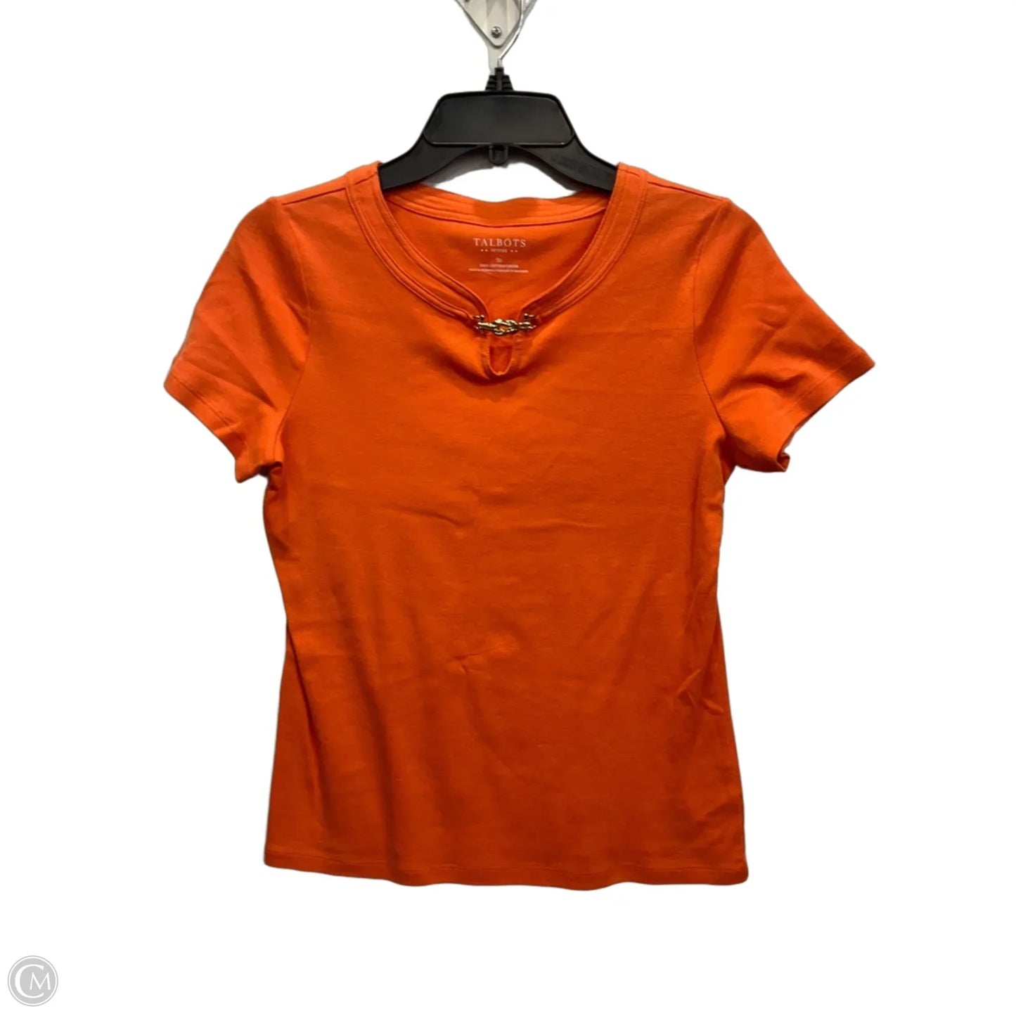 Top Short Sleeve By Talbots In Orange, Size: Sp