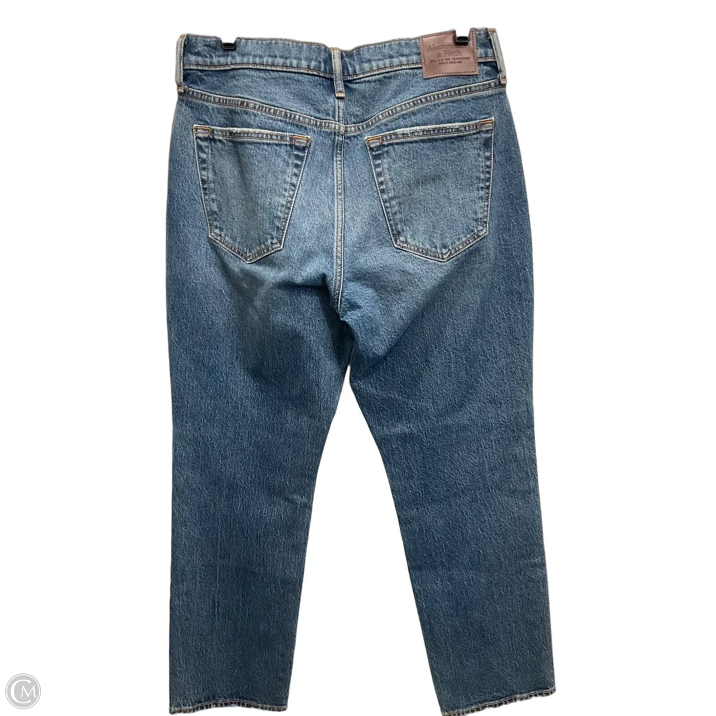 Jeans Straight By Abercrombie And Fitch In Blue Denim, Size: 10l