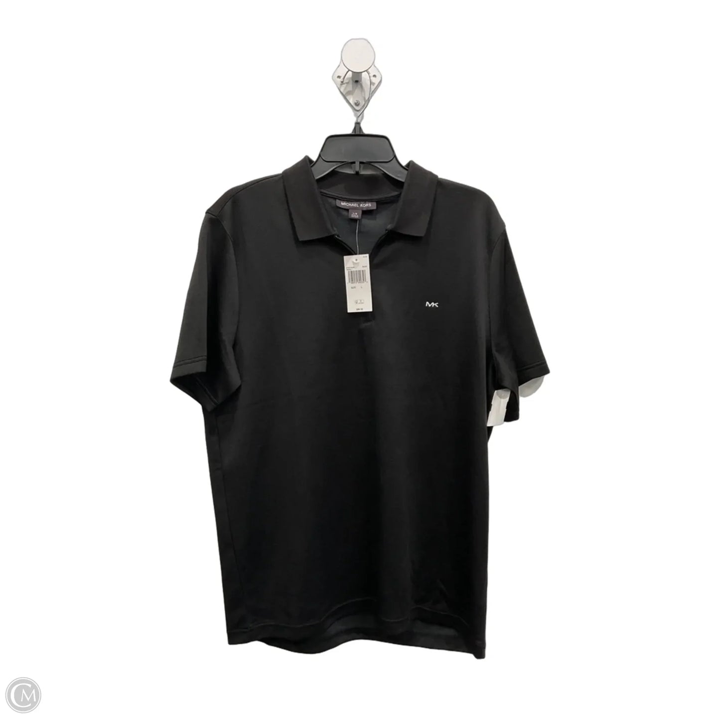 Top Short Sleeve Designer By Michael Kors In Black, Size: L