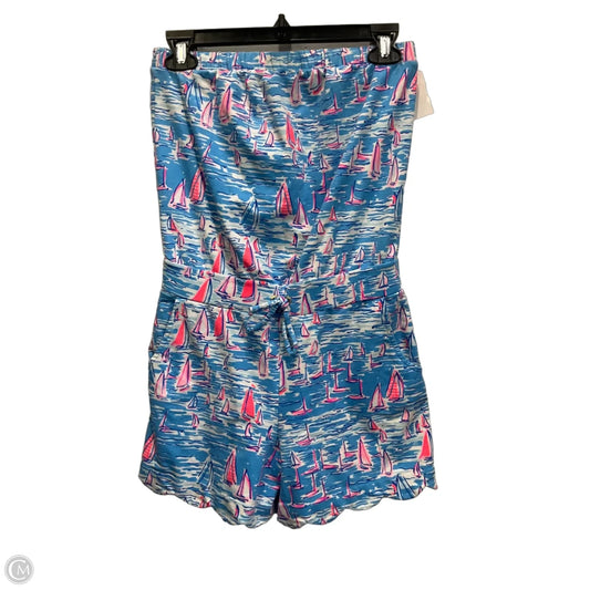 Romper Designer By Lilly Pulitzer In Blue & Pink, Size: Xs