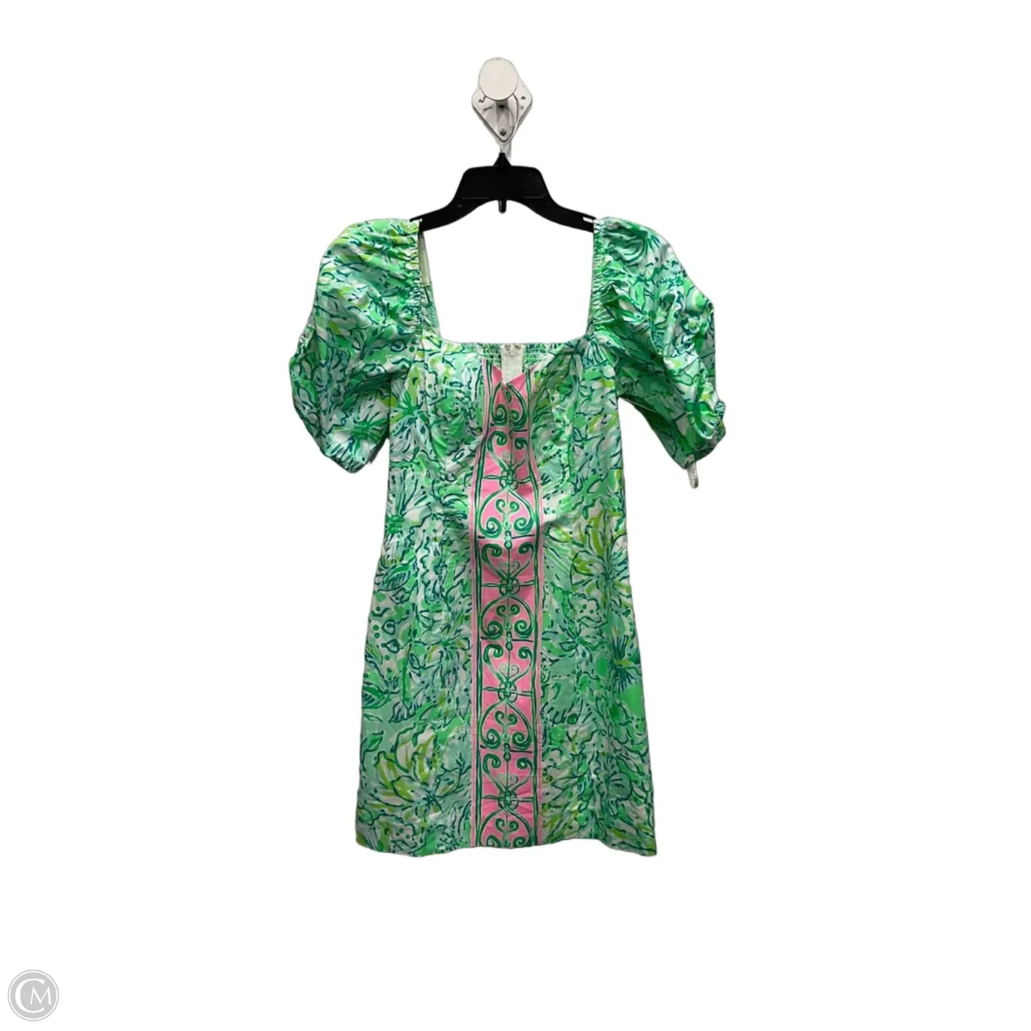 Dress Designer By Lilly Pulitzer In Green & White, Size: Xs