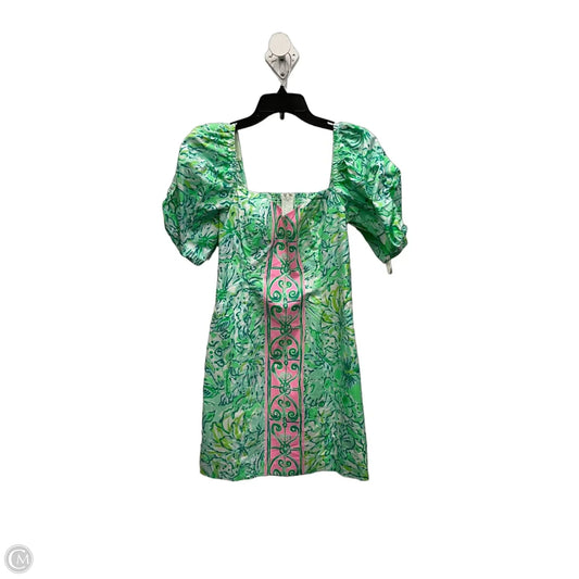 Dress Designer By Lilly Pulitzer In Green & White, Size: Xs