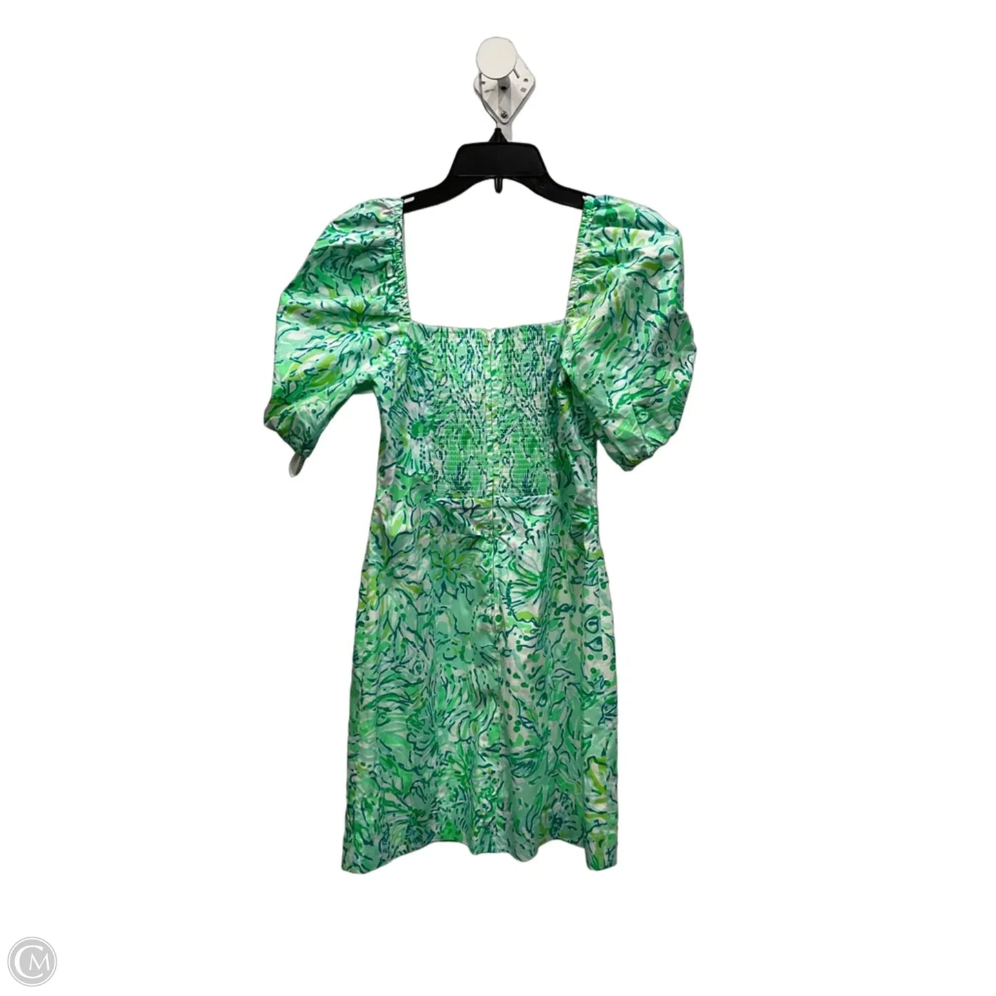 Dress Designer By Lilly Pulitzer In Green & White, Size: Xs