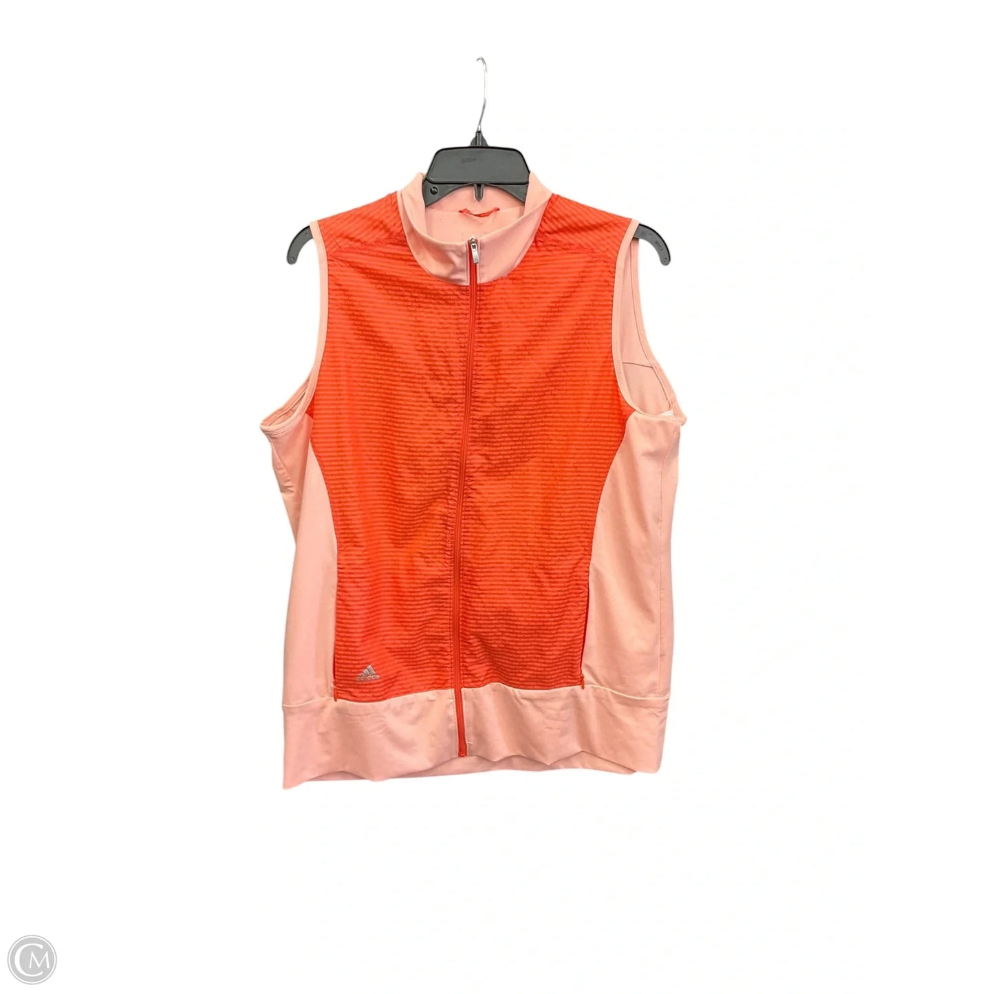 Athletic Jacket By Adidas In Orange, Size: L