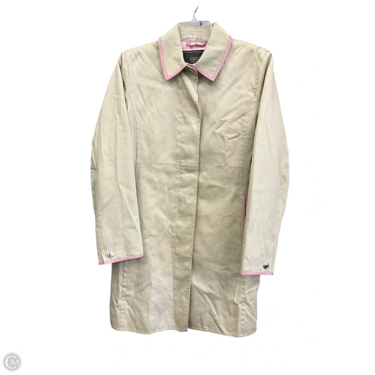 Coat Designer By Coach In Tan, Size: 8