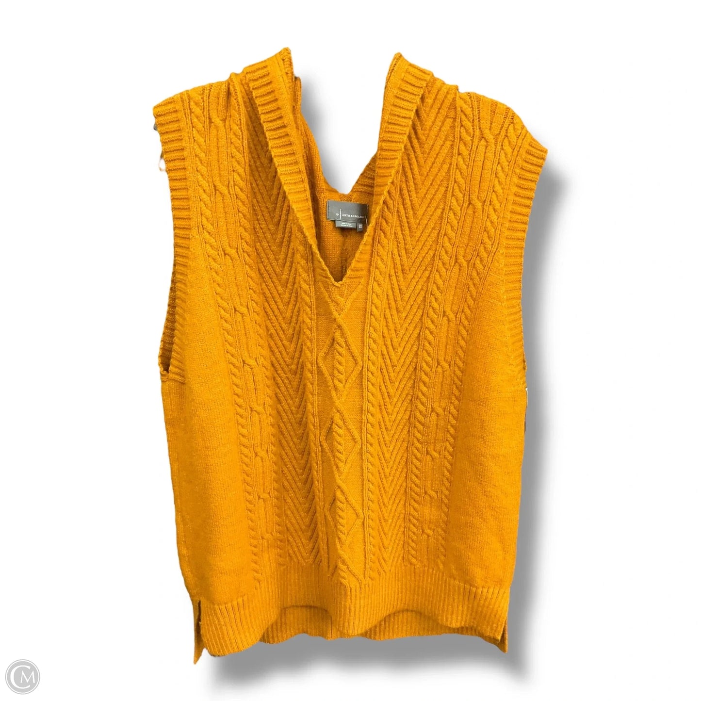 Vest Sweater By Anthropologie In Yellow, Size: Osfm