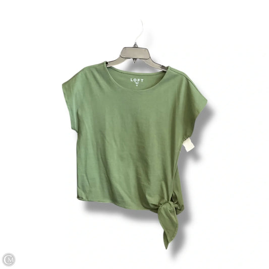 Top Short Sleeve Basic By Loft In Green, Size: M