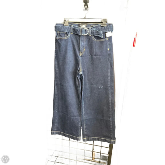 Jeans Wide Leg By Banana Republic In Blue Denim, Size: 8