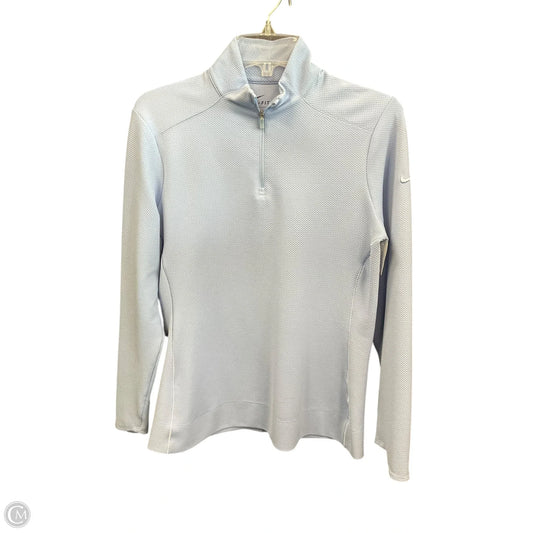 Athletic Top Long Sleeve Collar By Nike Apparel In Blue, Size: S