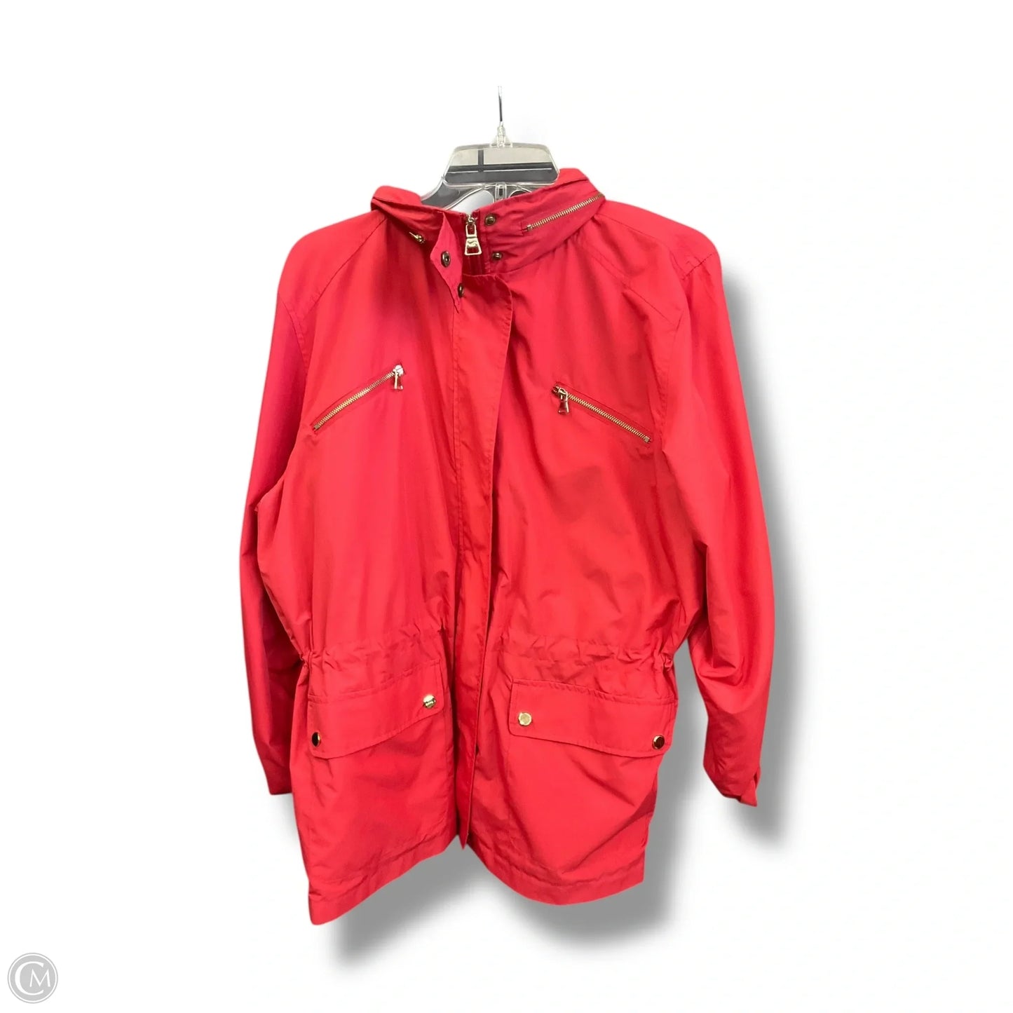 Coat Raincoat By Style And Company In Coral, Size: Xl