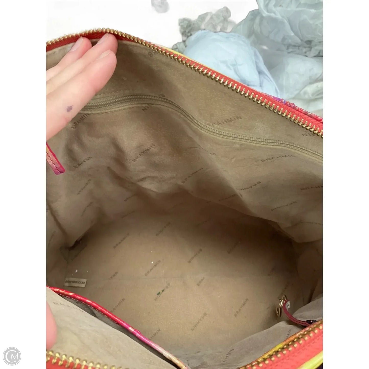 Handbag Designer By Brahmin, Size: Large