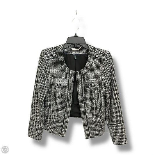 Blazer By White House Black Market In Black & Grey, Size: Xs