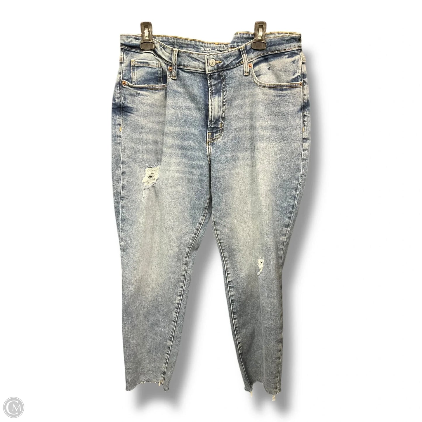 Jeans Skinny By Old Navy In Blue Denim, Size: 16