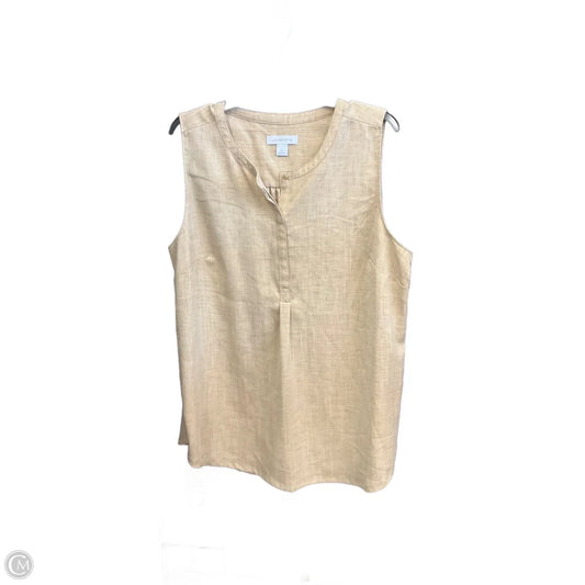 Top Sleeveless By Liz Claiborne In Tan, Size: Xl