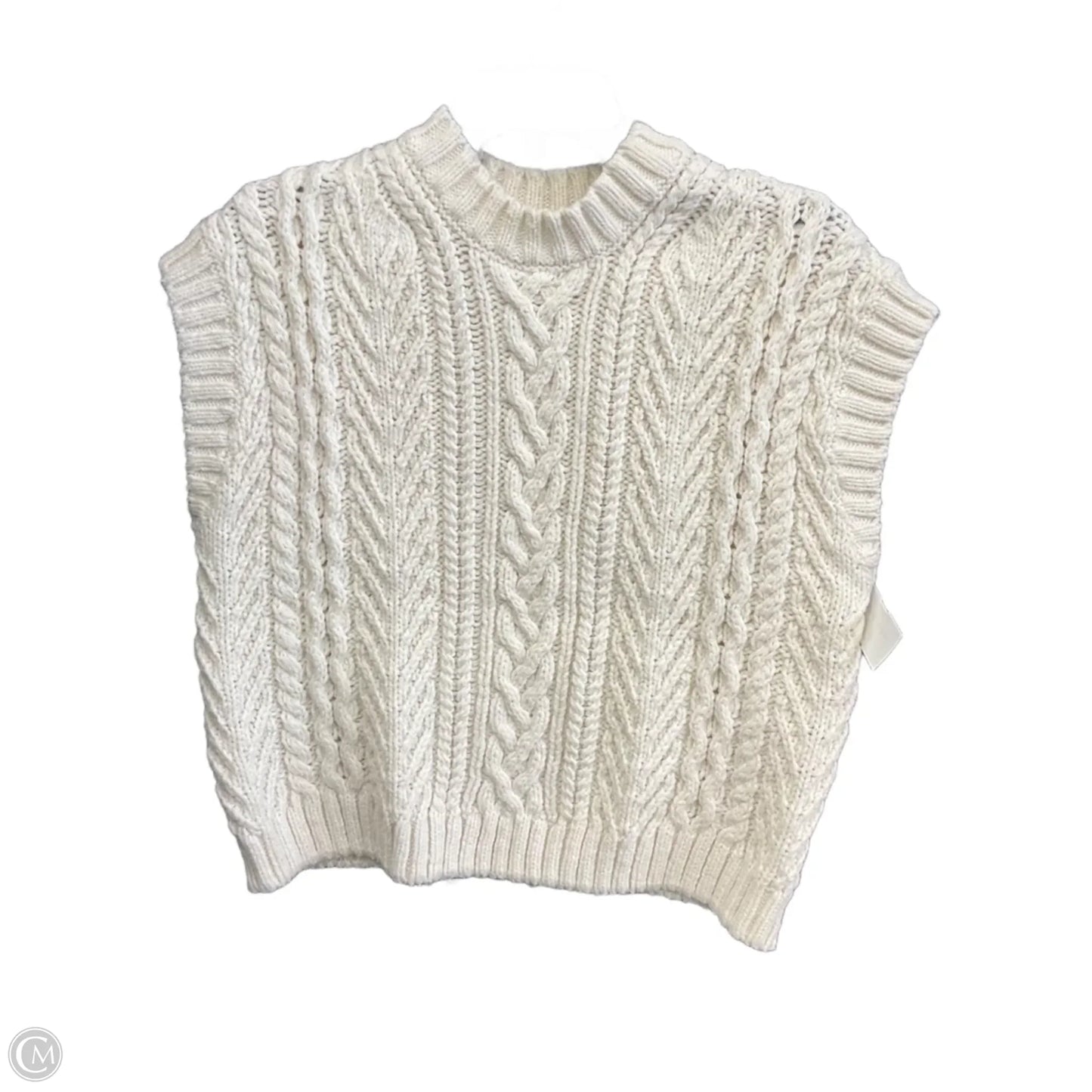 Vest Sweater By H&m In Cream, Size: S
