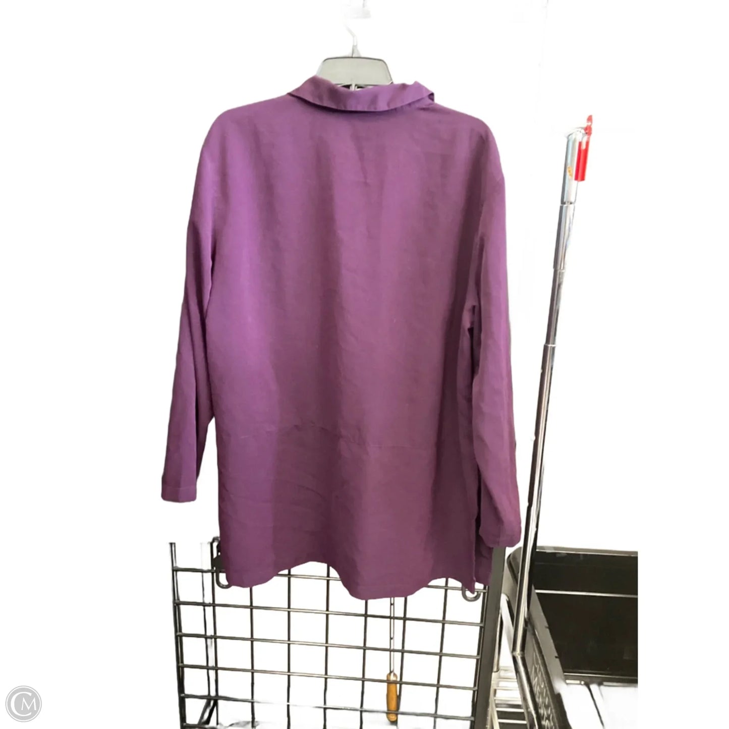 Blouse Long Sleeve By Clothes Mentor In Purple, Size: Xl