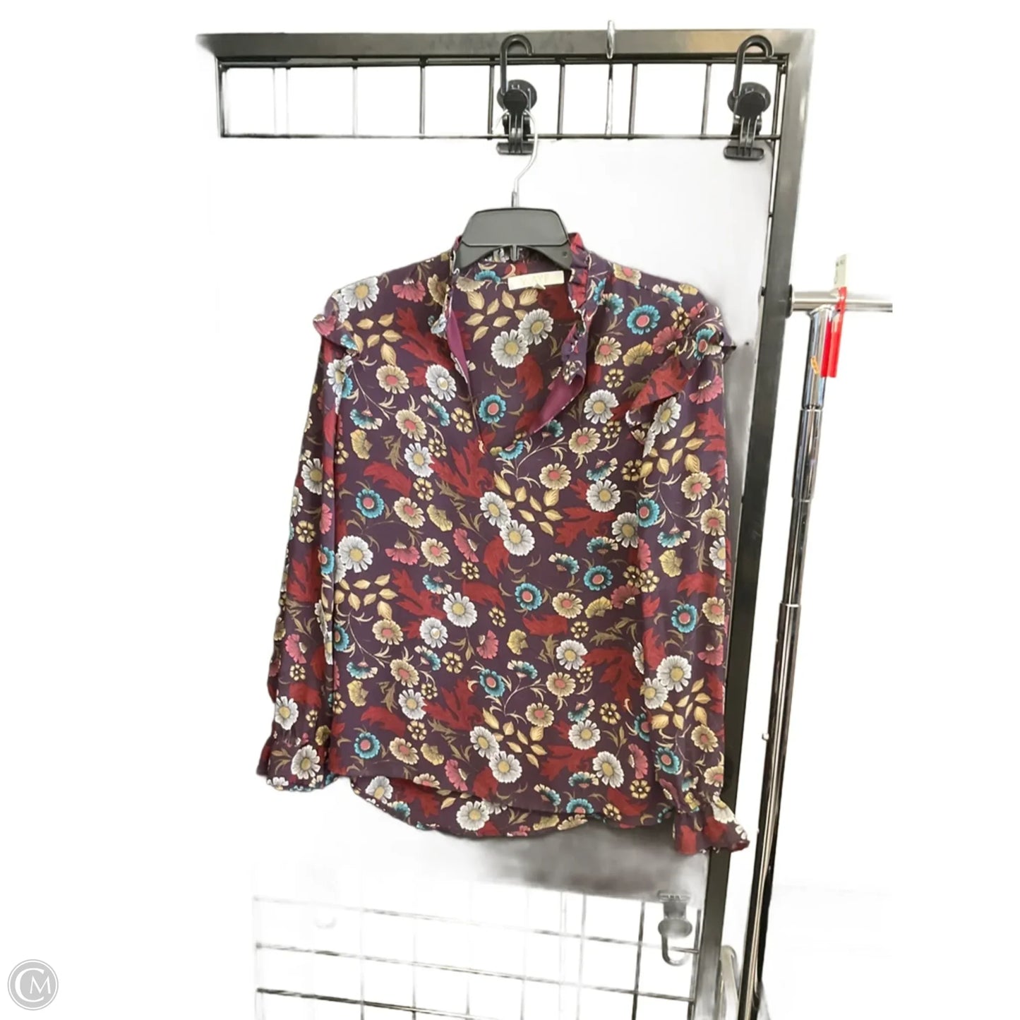 Top Long Sleeve By Wayf In Floral Print, Size: S