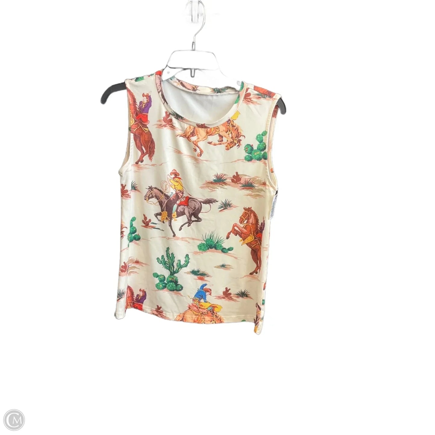 Top Sleeveless By Cmf In Multi-colored, Size: S
