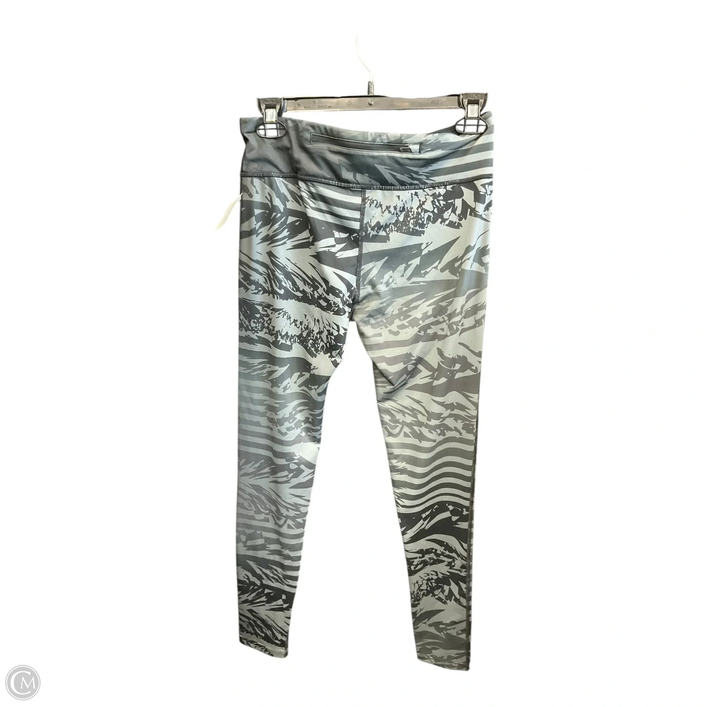 Athletic Leggings By Nike Apparel In Black & Grey, Size: M