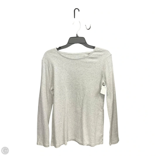 Top Long Sleeve Basic By Talbots In Grey, Size: M