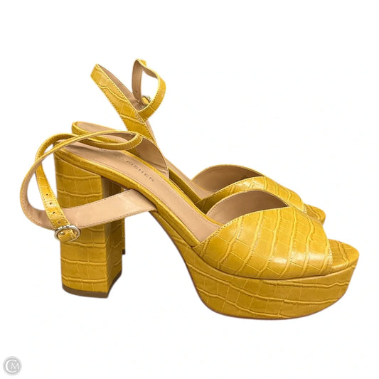 Shoes Heels Block By Marc Fisher In Yellow, Size: 9.5