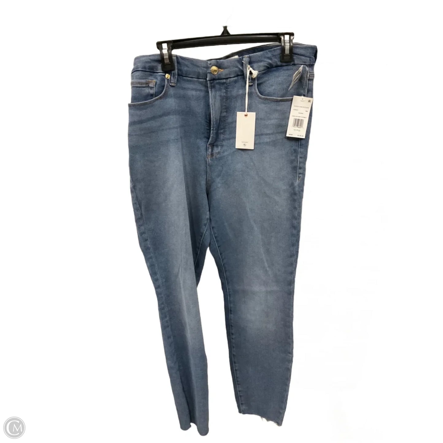 Jeans Skinny By Good American In Blue Denim, Size: 16