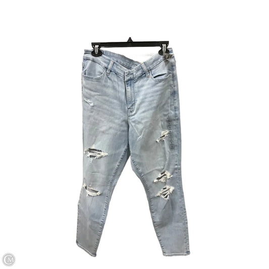 Jeans Skinny By American Eagle In Blue Denim, Size: 16