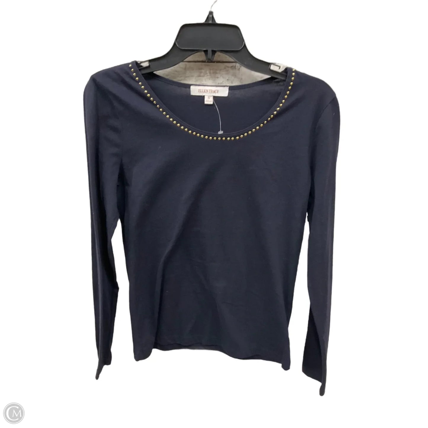 Top Long Sleeve By Ellen Tracy In Black, Size: S