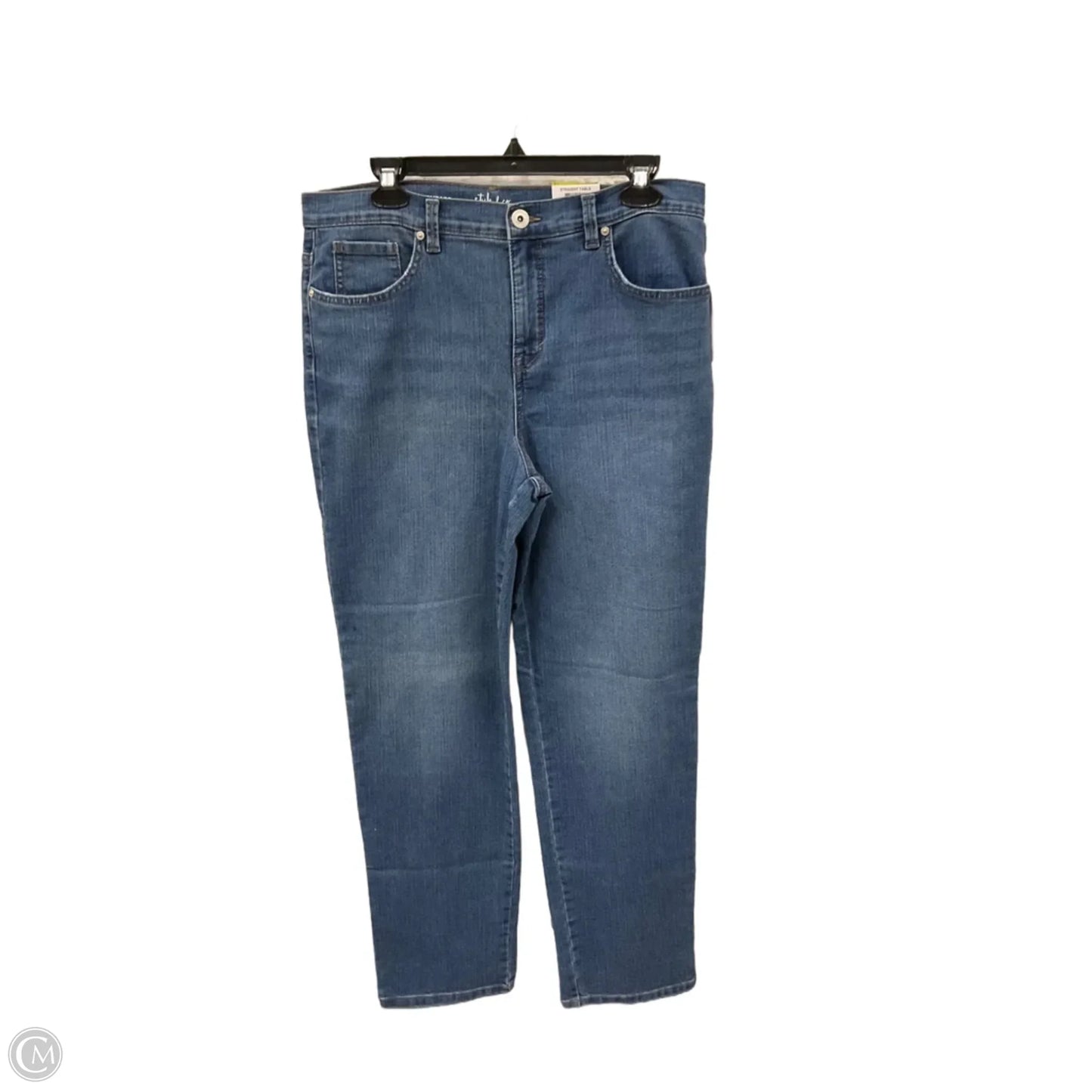 Jeans Straight By Style And Company In Blue Denim, Size: 14