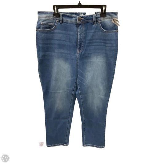 Jeans Cropped By Style And Company In Blue Denim, Size: 14