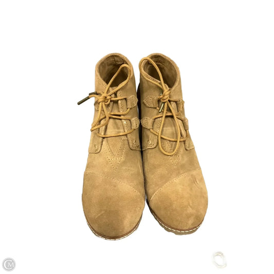 Boots Ankle Heels By Toms In Tan, Size: 9