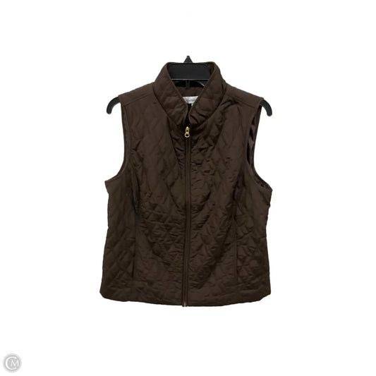 Vest Puffer & Quilted By Croft And Barrow In Brown, Size: M