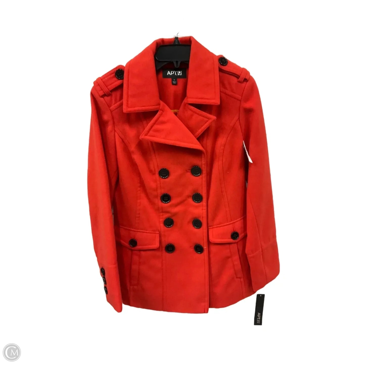 Coat Peacoat By Apt 9 In Orange, Size: M