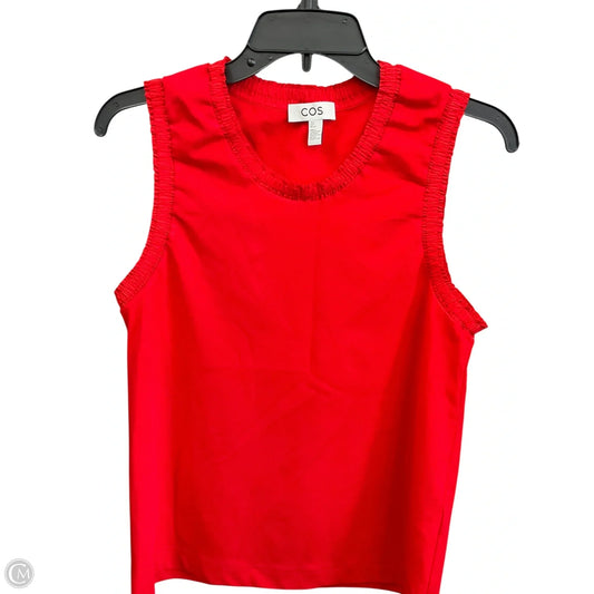 Top Sleeveless By Cos In Red, Size: S