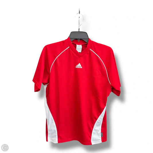 Top Short Sleeve By Adidas In Red, Size: Xl