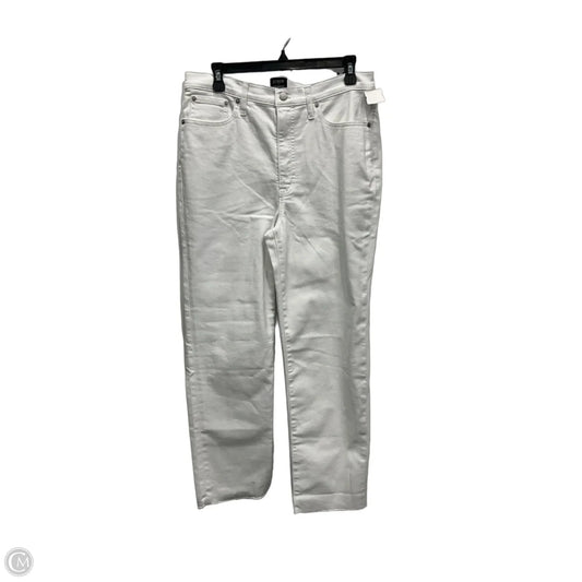 Jeans Straight By J. Crew In White Denim, Size: 8