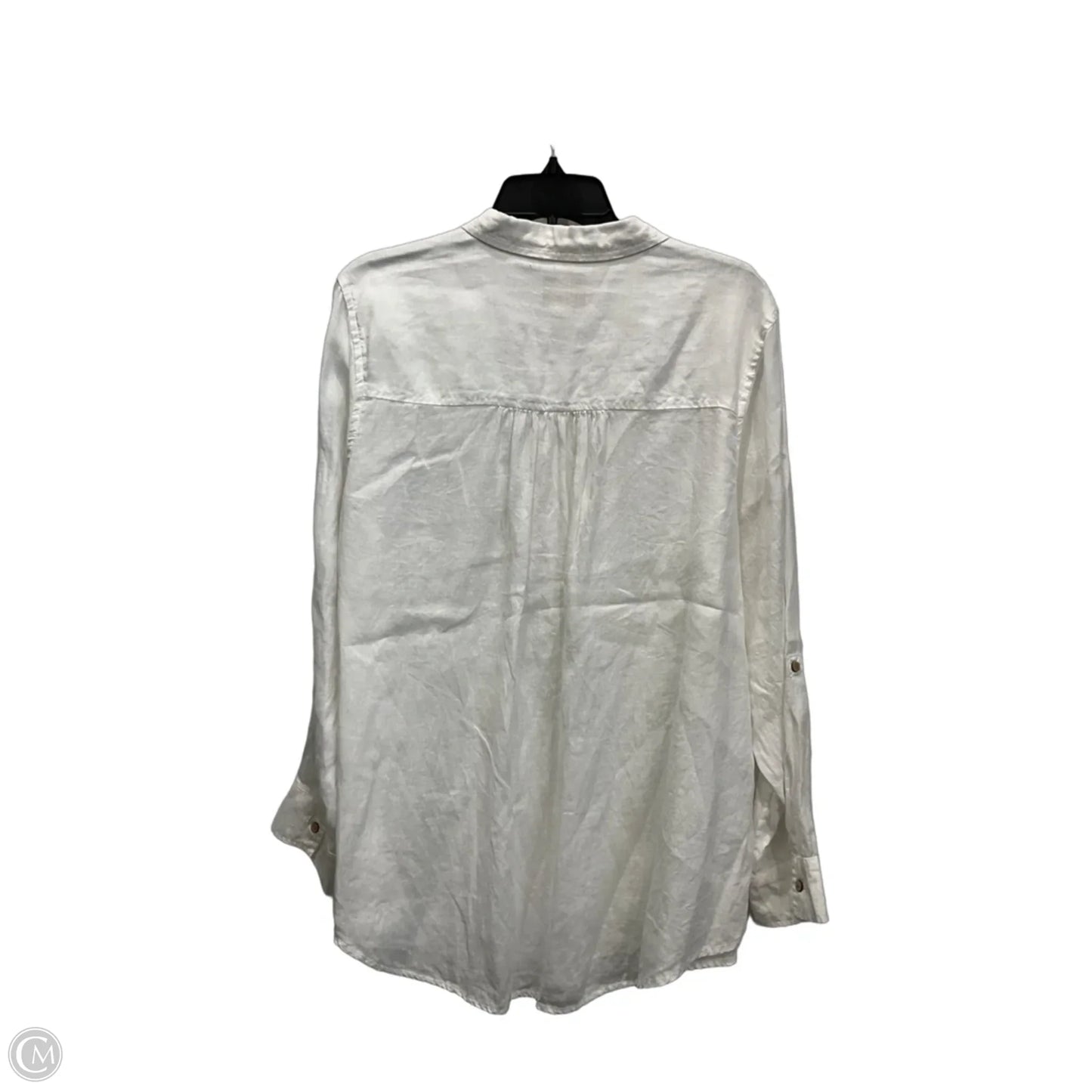 Top Long Sleeve Basic By Cynthia Rowley In White, Size: 1x