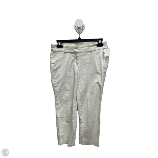 Jeans Cropped By Ann Taylor In White Denim, Size: 0
