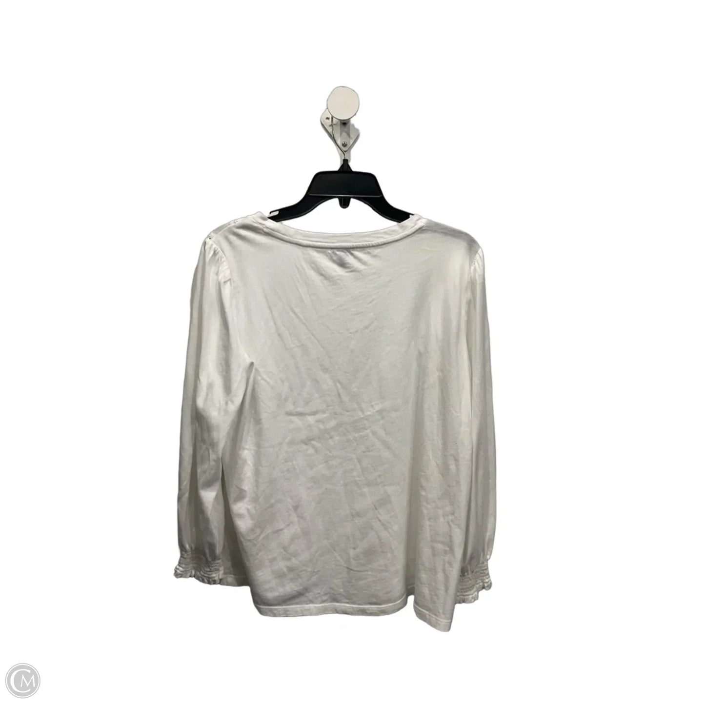 Top Long Sleeve By Talbots In White, Size: 1x