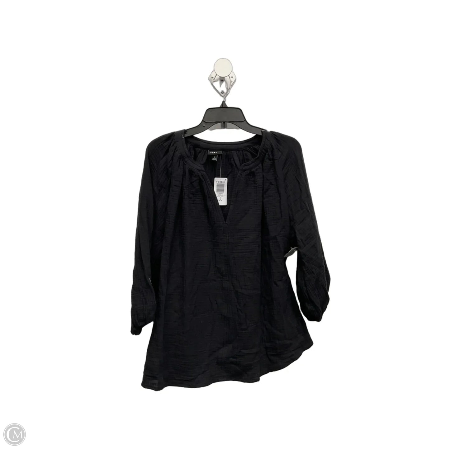 Top 3/4 Sleeve Basic By Torrid In Black, Size: M