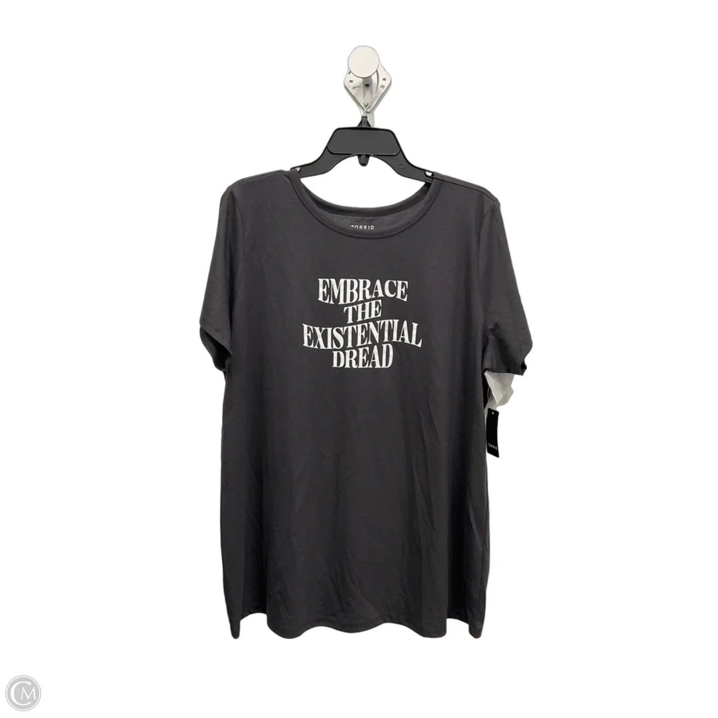 Top Short Sleeve By Torrid In Grey, Size: 2x