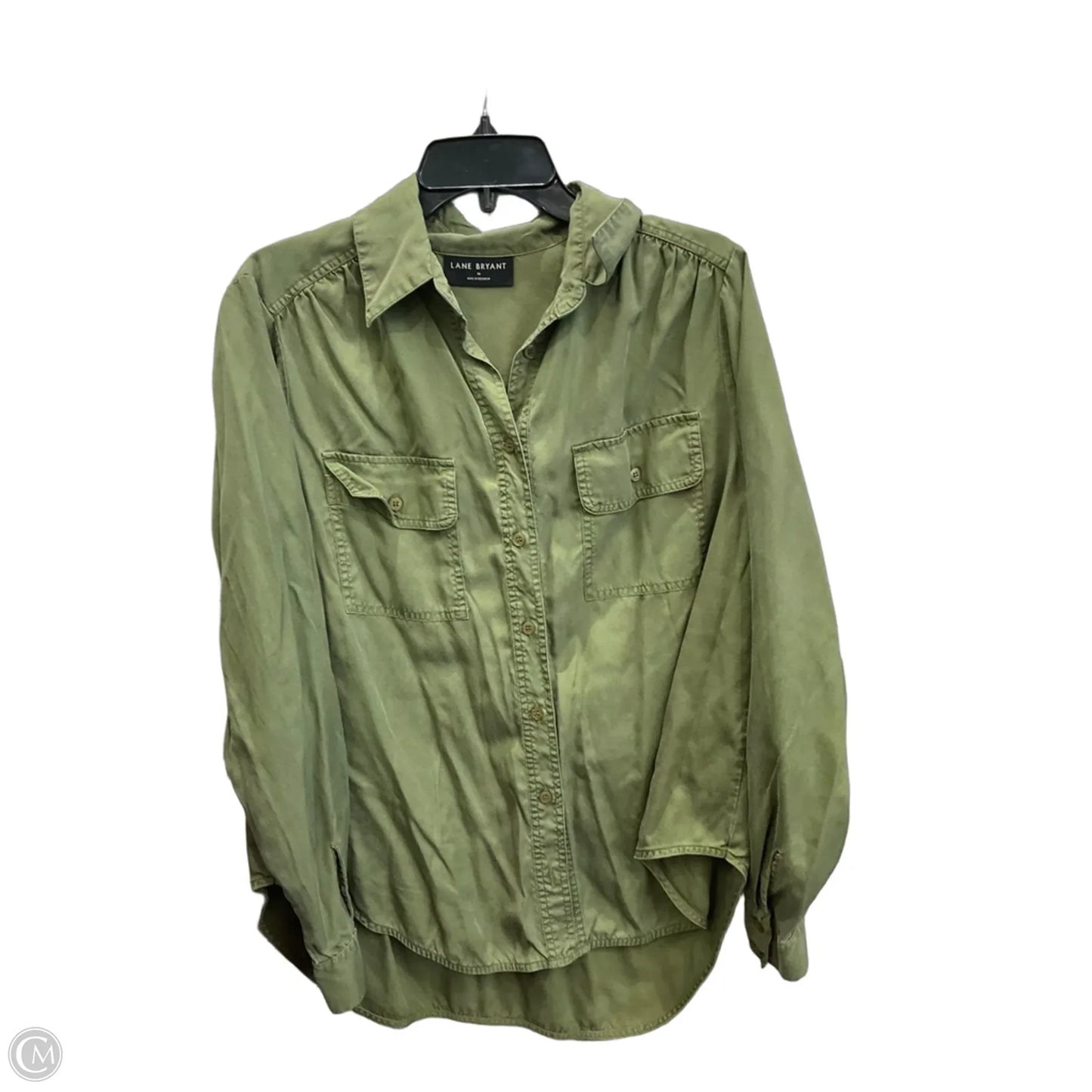 Blouse Long Sleeve By Lane Bryant In Green, Size: 18