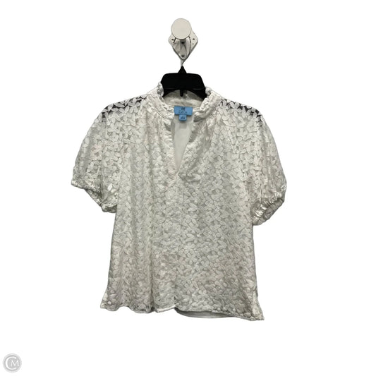 Top Short Sleeve By Cece In White, Size: M