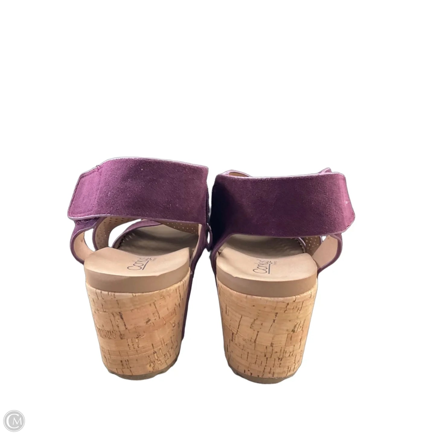 Shoes Heels Wedge By Corkys In Maroon, Size: 8